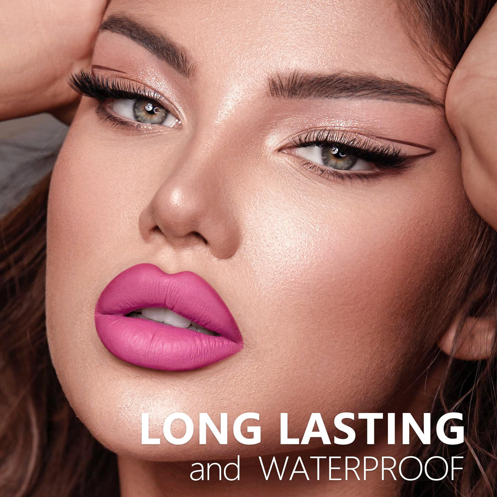 HANLADY Pink Lipstick Matte Long Lasting Lipsticks for Women Smudgeproof