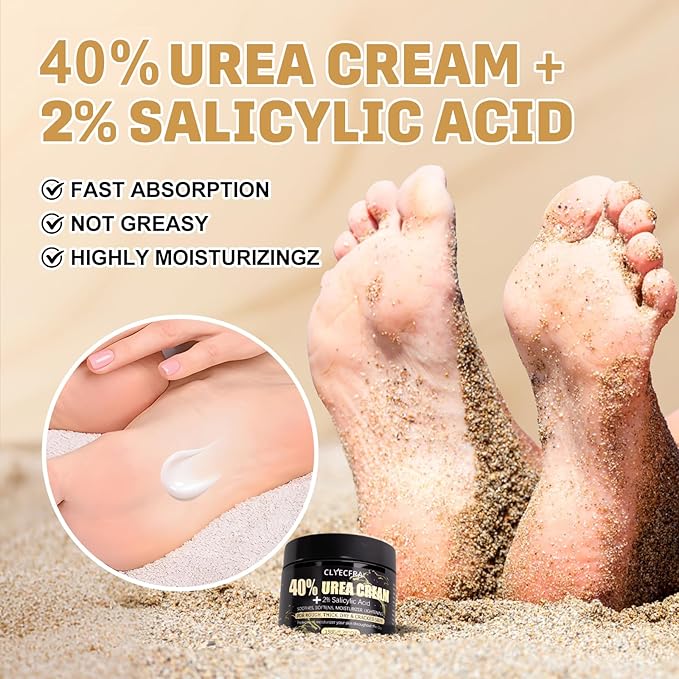 40% Urea Cream for Feet with 2% Salicylic Acid for Deep Hydration-150g