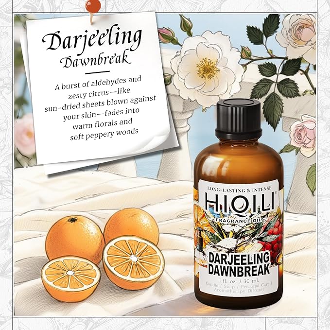 HIQILI Darjeeling Dawnbreak Fragrance Oil, Woody for Perfume - 1 Fl Oz
