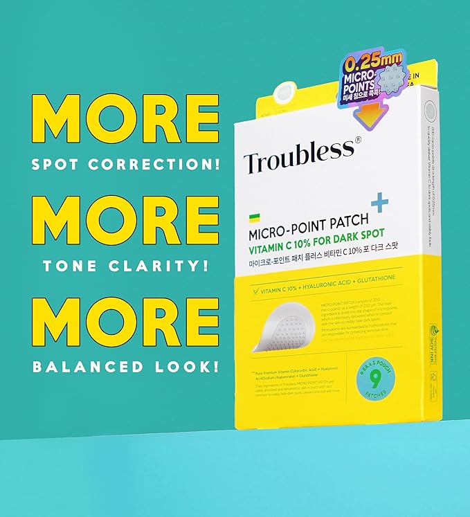 Troubless Micro Patch Plus - 10% Vitamin C Zit Hydrocolloid Patch 9EA