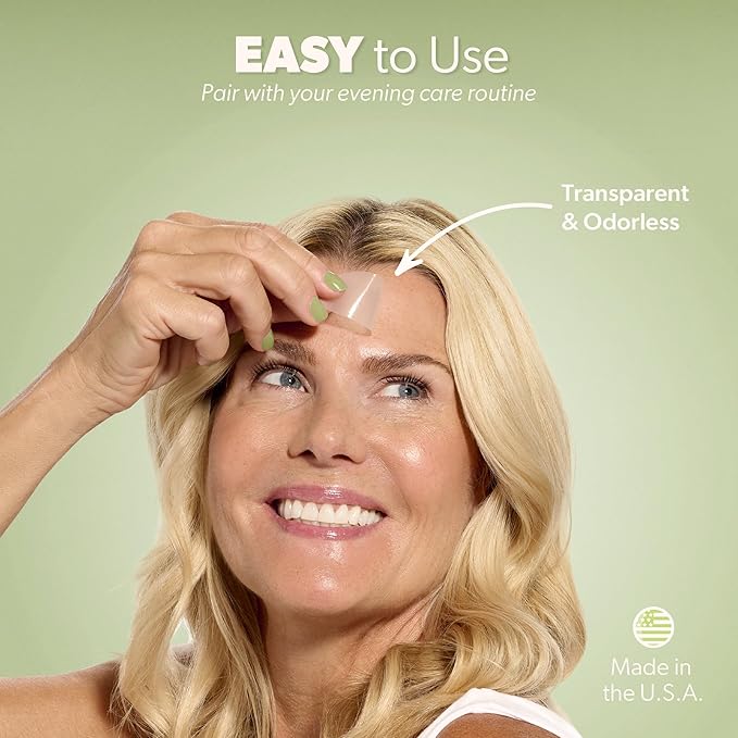 Wide Wrinkle Patches for Face Overnight, 144 Ct, Clinically Tested