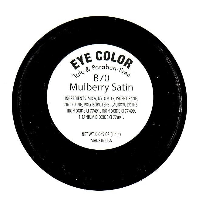 Pure Ziva Mulberry Satin Frost Light Purple Lavender Taupe Burnt Burgundy Shimmer Pressed Powder Single Vegan Eyeshadow; Talc, Paraben & Cruelty Free