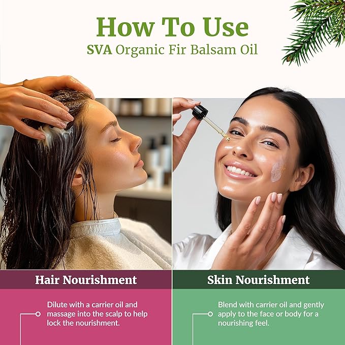 SVA Organic Fir Balsam Essential Oil with Dropper, 4 Fl Oz (118 ml)