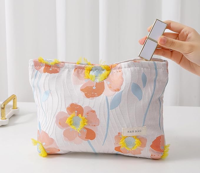 getgto 2 Pcs Makeup Bags, Large Cosmetic Bag Travel Toiletry Bag
