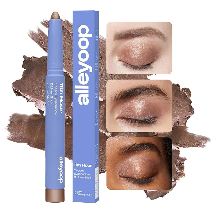 ALLEYOOP 11th Hour Cream Eyeshadow and Liner Stick, Brown Shimmer