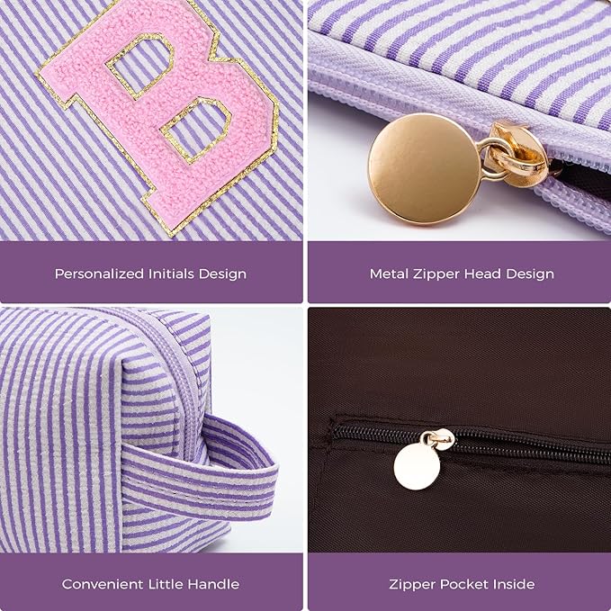 Btffitting Gifts for Teen Girls Women - Birthday Gifts for 10 11 12 13 14 15 16 17 18 Years Old Girl,Makeup Bag Cosmetic Bag,Teacher Gift Trendy Stuff Toiletry Bag - Lavender,B