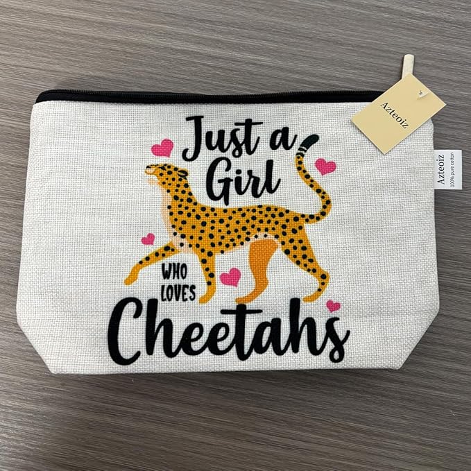 Cheetah Print Makeup Bag Cheetah Animal Lovers Gifts for Women