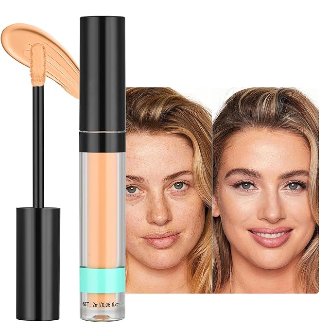 Under Eye Concealer, Full-Coverage Concealer Foundation Makeup for Older Women, Covers Blemishes & Under-Eye Circles, Spots, Matte Finish, Redness & Discoloration, Vegan & Cruelty-Free A06#WarmTan