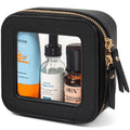 LETGO Clear Sunscreen Makeup Bags,Small Makeup Bag for Purse,Mini Clear Makeup Pouch Purse Organizer Fit Carry-on Travel Essentials,Cute Cosmetic Bags Car Accessories for Women (Mini-Black)