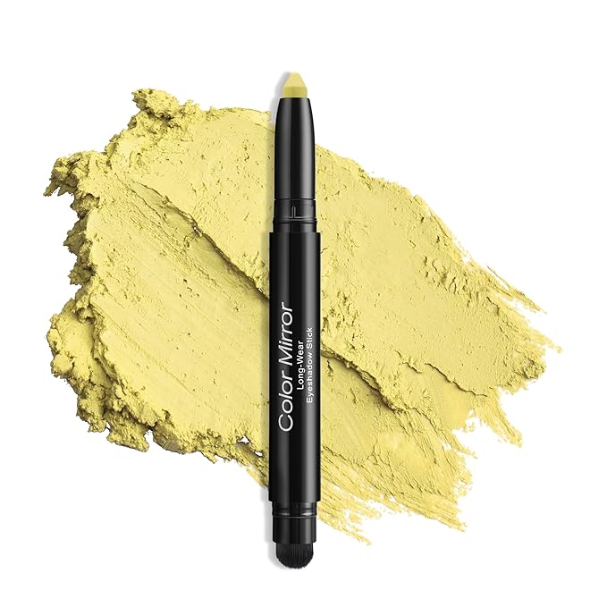 Color Mirror Cream Waterproof Hypoallergenic Eyeshadow Stick, long wear Metallic Glitter Matte Eye Shadow Pencil With Makeup Brush, Eye Brightener, 60 Daisy Matte