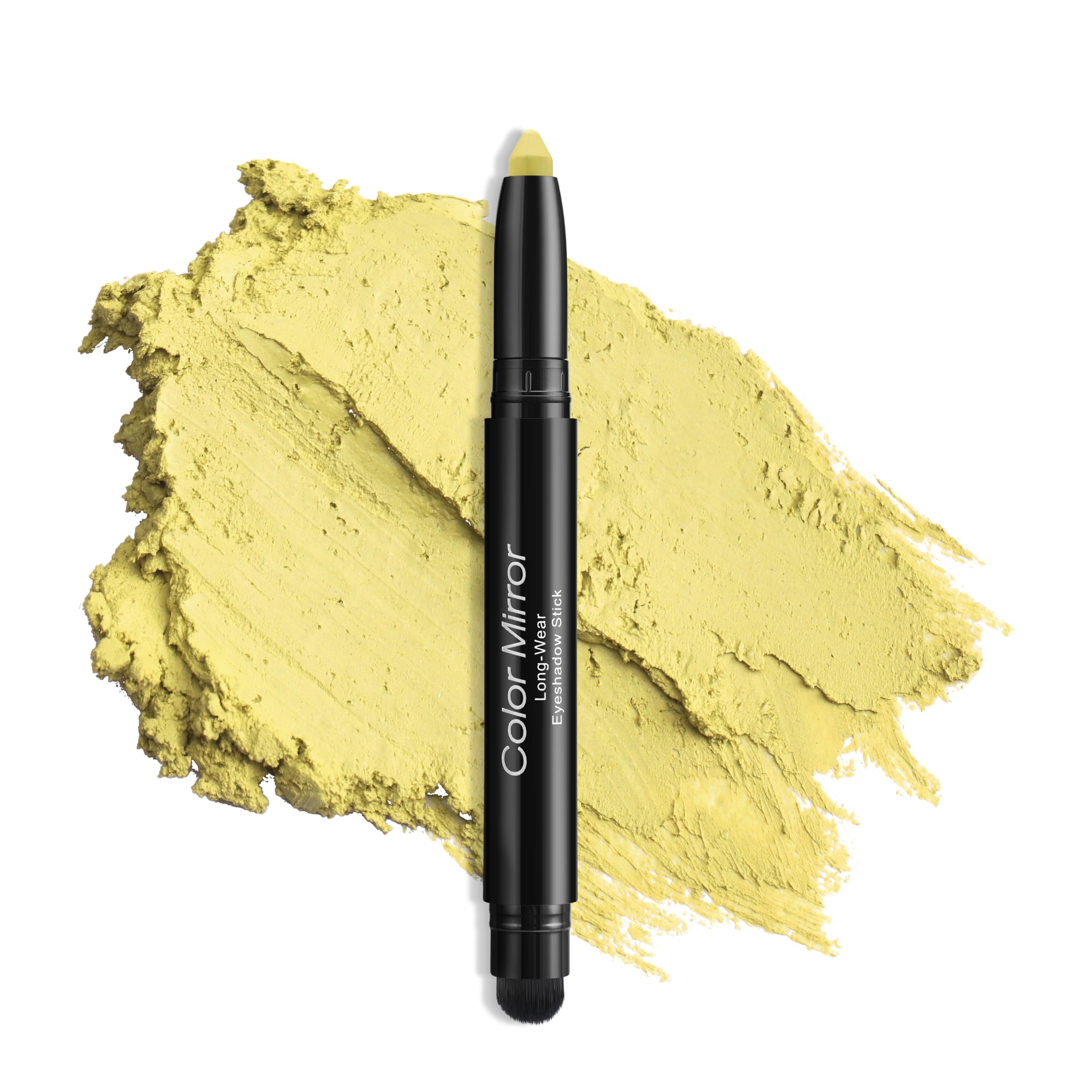 Color Mirror Cream Waterproof Hypoallergenic Eyeshadow Stick, long wear Metallic Glitter Matte Eye Shadow Pencil With Makeup Brush, Eye Brightener, 60 Daisy Matte