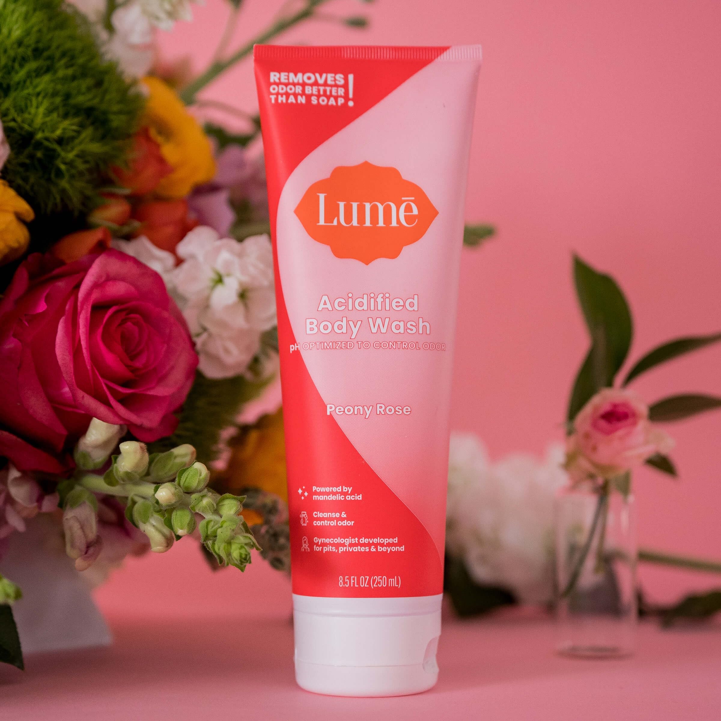 Lume Acidified Body Wash - 8.5 oz, 2 pk (Peony Rose)