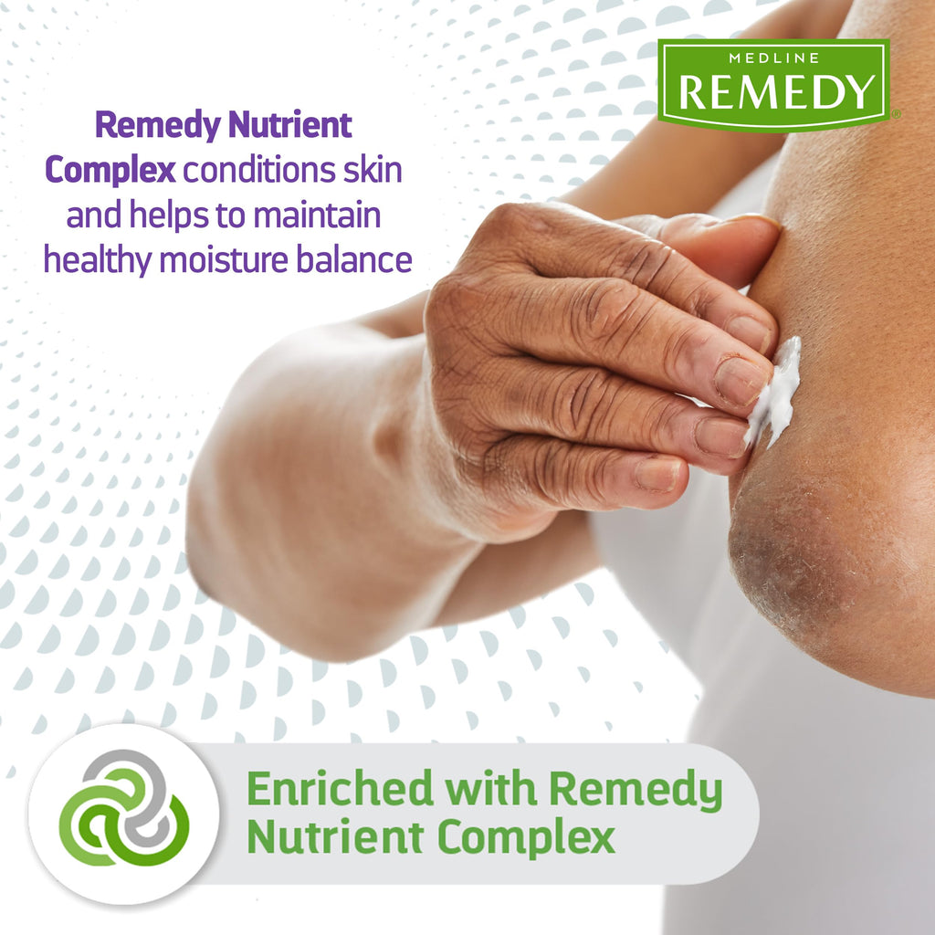 Medline Remedy Phytoplex Nourishing Skin Cream, Unscented Skin Moisturizer, Paraben Free Body Lotion, 16 Fl Oz