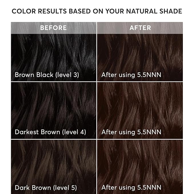 Madison Reed Radiant Hair Color Kit - 100% Gray Coverage for Resistant Grays, 5.5NNN Dark Brown with Warm Golden Tones (Modena Brown) | PPD-Free & Ammonia-Free, 1 Pack