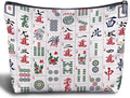 Zomhix Mahjong Gifts for Women, Chinese Mahjong Tile Makeup Bag, Gifts for Mahjong Players Lovers, Mahjong Accessories and Gifts, Mahjong Cosmetic Bag Toiletry Bag for Women