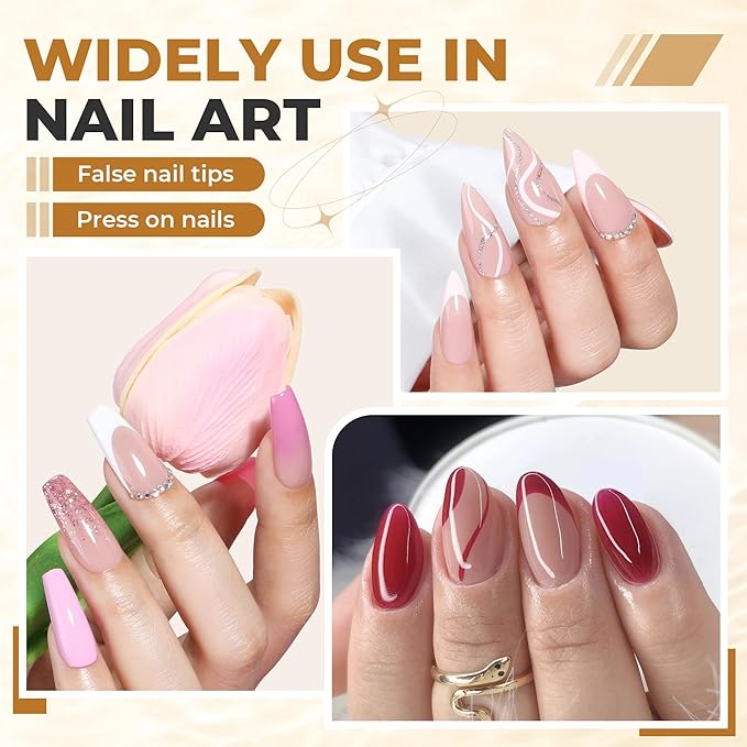 UNA GELLA Super Strong Nail Glue for Press Ons Fast Drying (5ML*3PCS)
