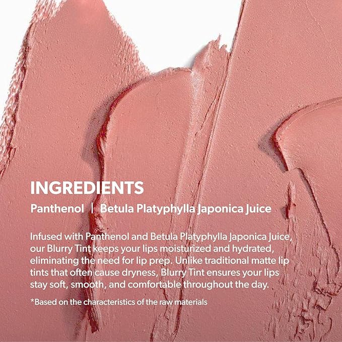 ENTROPY Makeup Matte Lip Tint – Soft Blur Line/Lightweight Velvet Matte Lip Tint, Soft Focus Finish, Natural MLBB Color, Long Lasting Lip Color - Poudre Gem (Dusty Pink Beige)