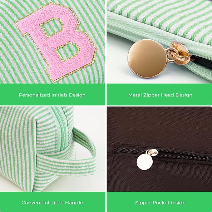 Btffitting Gifts for Teen Girls Women - Birthday Gifts for 10 11 12 13 14 15 16 17 18 Years Old Girl,Makeup Bag Cosmetic Bag,Teacher Gift Trendy Stuff Toiletry Bag - Green,B