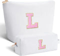 Btffitting Gifts for Teen Girls Women - Birthday Gifts for 10 11 12 13 14 15 16 17 18 Years Old Girl,Makeup Bag Cosmetic Bag,Teacher Gift Trendy Stuff Toiletry Bag - White,L
