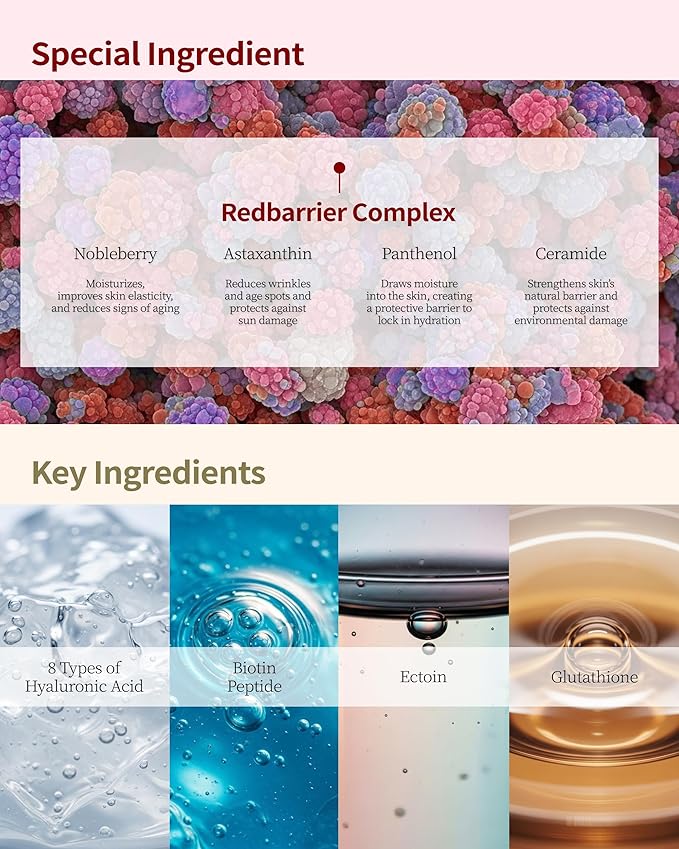 CAYCLLY Redbarrier Cream | Anti-Aging Face Moisturizer with Peptides & Ceramides for Wrinkles & Skin Barrier Repair | Vegan Korean Skincare to Firm, Hydrate & Restore Radiance, 1.69 fl. oz.