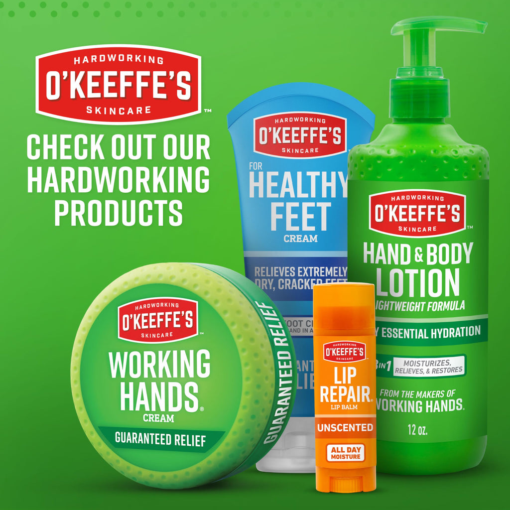 O'Keeffe's for Healthy Feet Foot Cream - 3.2 oz Jar (12 Pack) - Guaranteed Relief for Extremely Cracked, Dry Feet, Repairing Skincare, Instantly Boosts and Retains Moisture Levels