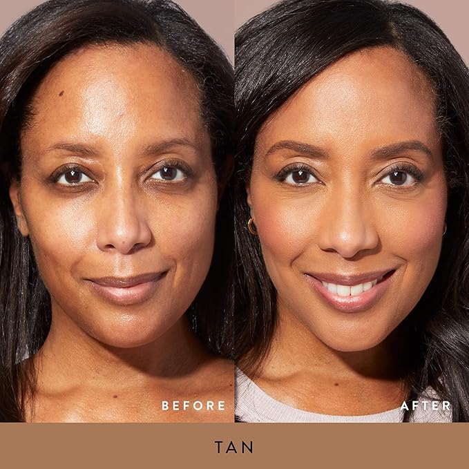 LAURA GELLER NEW YORK Baked Double Take Powder Foundation – Longwear Buildable Medium to Full Coverage – Matte Finish – Non-Caking Formula – Handmade in Italy – Mature & Sensitive Skin – Tan