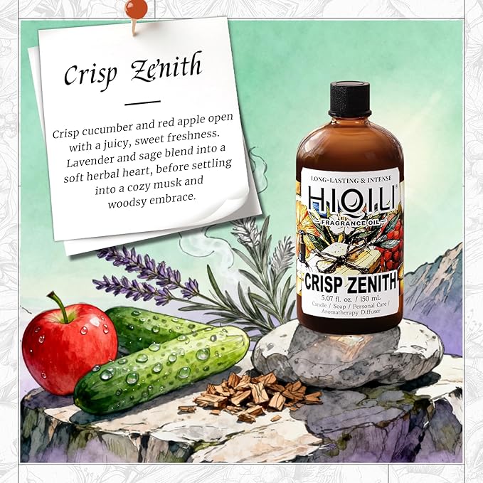 HIQILI Crisp Zenith Fragrance Oil for DIY Air Freshener & Dryer Balls