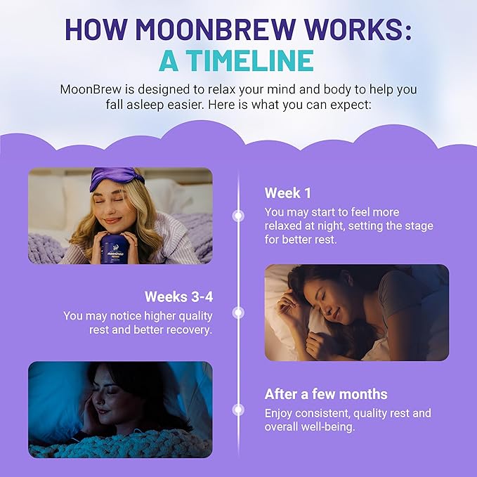 MoonBrew Magnesium Hot Cocoa Sleep Aid - Sugar-Free Calming Drink Mix - 1PK