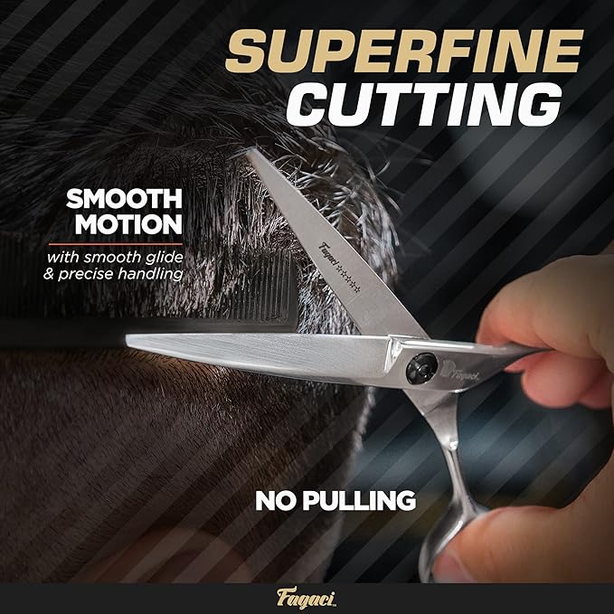 Fagaci Hair Cutting Scissors 6", Professional Hair Shears with Sharp Blades