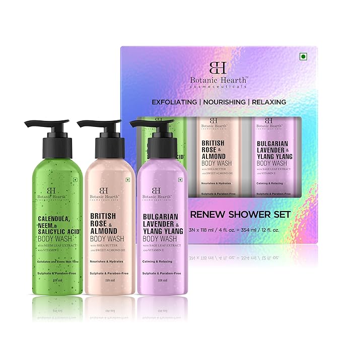 Botanic Hearth Relax & Renew Body Wash Set - 4 fl oz Each 3-Pack