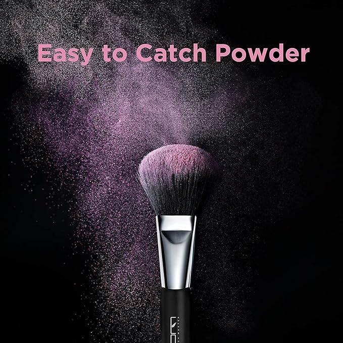 Brush Master Mini Travel Makeup Brushes Set, 5Pcs Double Ended Portable Cosmetic Brushes Kit with Storage Pouch for Foundation Eyeshadow Blush Lip Eyebrow, Black
