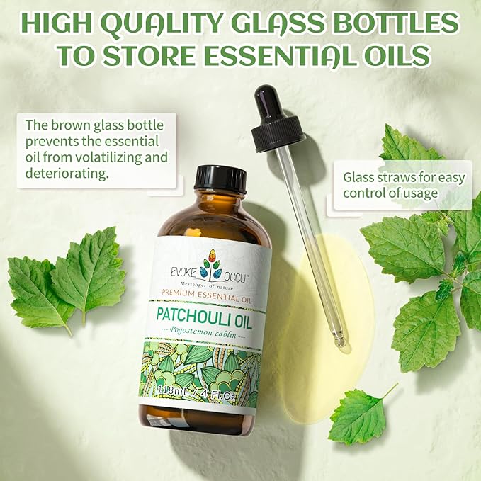 EVOKE OCCU Patchouli Essential Oil for Diffuser,Skin Care&Soap Making