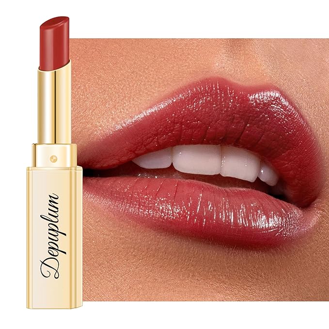Depuplum Berry Red Lipstick for Women Moisture Lip Gloss Tinted Lip Balm