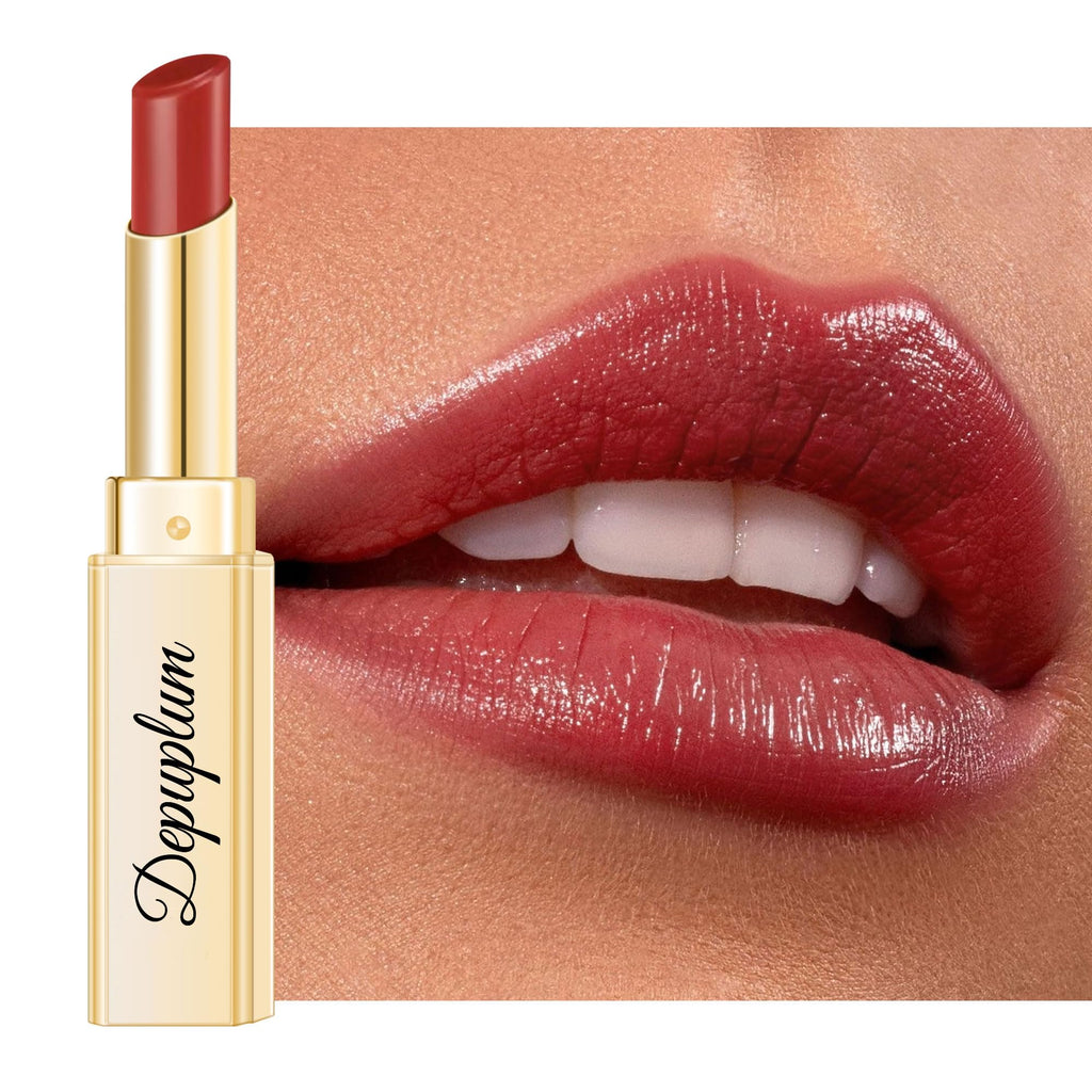Depuplum Berry Red Lipstick for Women Moisture Lip Gloss Tinted Lip Balm