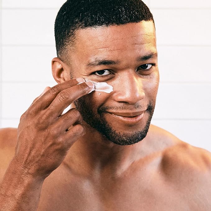 Brickell Men's Restoring Under Eye Cream for Men, Anti Aging Eye Balm To Reduce Puffiness, Wrinkles, Dark Circles, Crows Feet & Eye Bags, Caffeine, Hyaluronic Acid & Protein Peptides, 0.5oz, Unscented