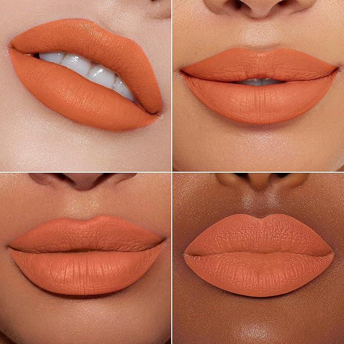 MAKI YIKA Orange Lipstick for Women Color Stay Long Lasting Lipsticks Coral Matte Liquid Lipstick Lip Color for Mother's Day,Coral Nude