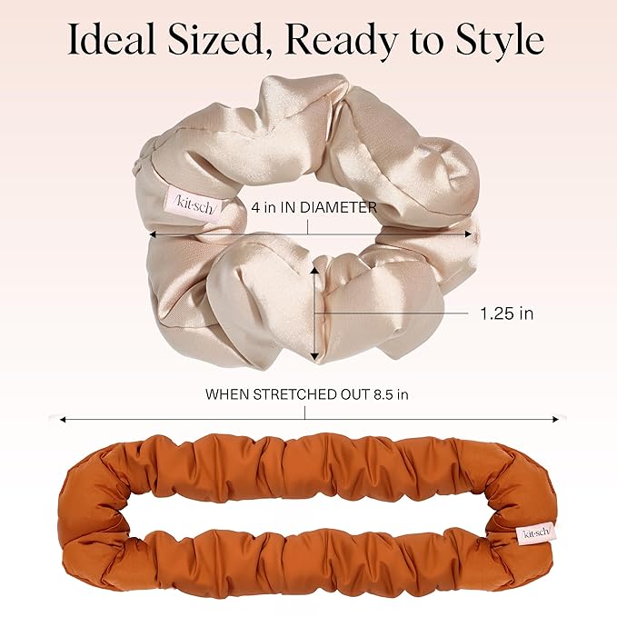 Kitsch Scrunchies for Women - Sedona, 3pcs