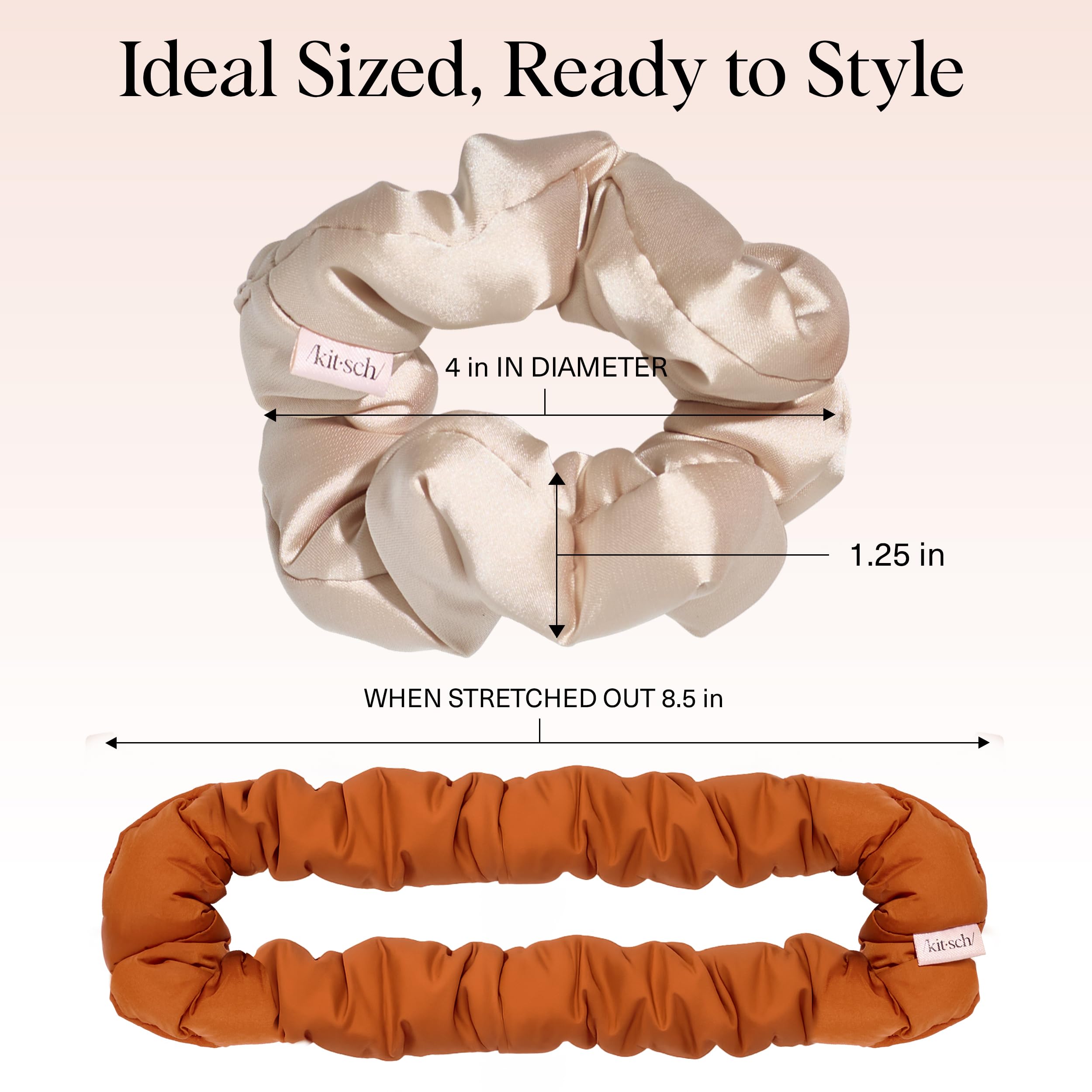 Kitsch Scrunchies for Women - Sedona, 3pcs