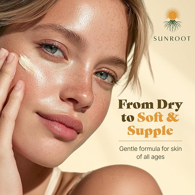 Sunroot Naturals Whipped Tallow Balm, Vanilla Orange Cream Moisturizer, Natural Ingredients, 4oz Glass Jar, Face and Body Care