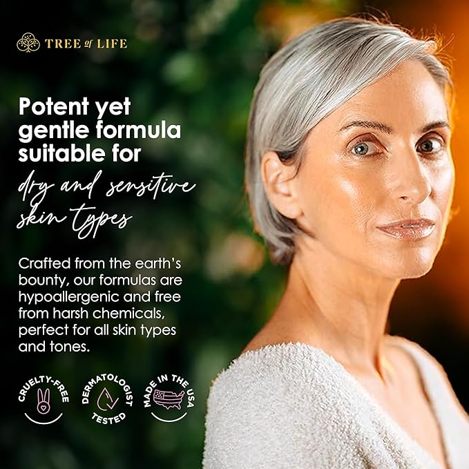 Tree of Life Retinol Serum for Face - Brightening and Hydrating Face Oil for Dark Spots and Fine Lines - Suitable for Sensitive Skin - Dermatologist Tested Skin Care - 2 Fl Oz