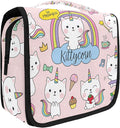 senya Hanging Travel Toiletry Bag Kit Makeup Case Cosmetics Organizer for Men Women unicorn cat