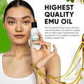 Longview Farms® Emu Oil - Hair and Body - 100% Pure & Refined Emu Oil for Skin & Hair Care | Premium Quality Hydration | 2 Fl. Oz