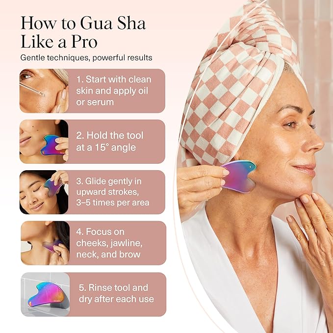 Kitsch Stainless Steel Guasha Tool for Face, Iridescent