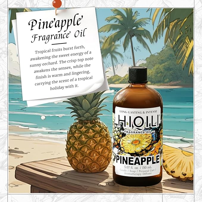 HIQILI Pineapple Fragrance Oil, DIY Perfume & Body Product - 5.07 Fl Oz