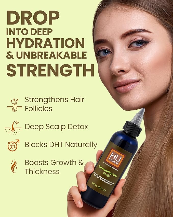 HUmineral Hair & Scalp Oil for hair growth, 4oz