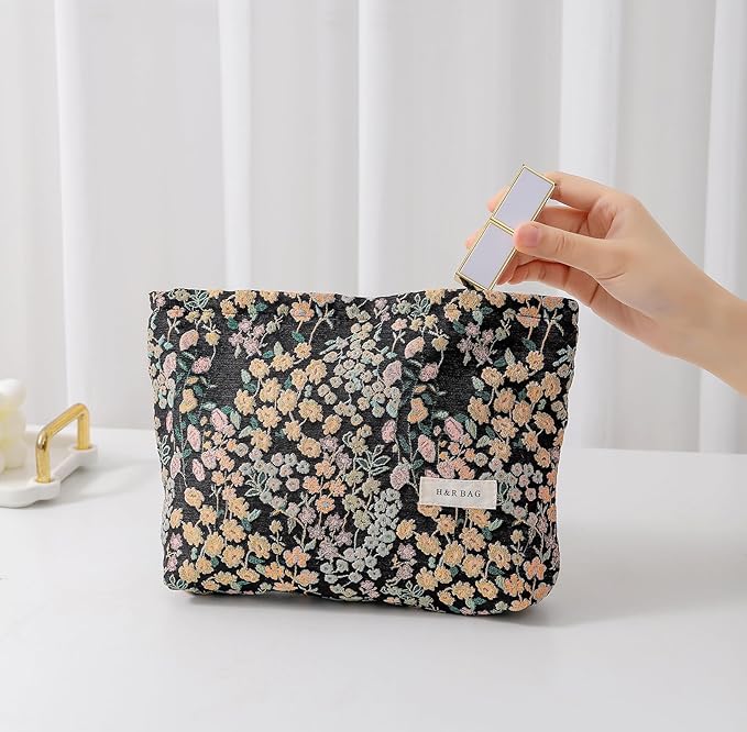 getgto 2 Pcs Makeup Bags, Large Cosmetic Bag Travel Toiletry Bag