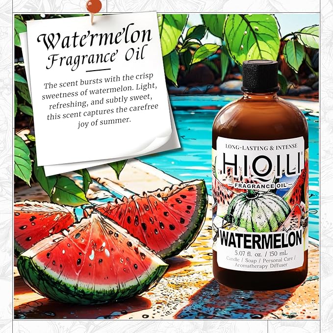 HIQILI Watermelon Fragrance Oil for Diffuser, Candle & Soap Making