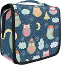 senya Hanging Travel Toiletry Bag Kit Makeup Case Cosmetics Organizer for Men Women (Owl Moon Cloud Night)