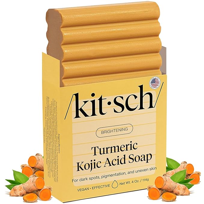 Kitsch Kojic Acid Soap – Turmeric Soap Bar – Made in USA, 4 oz