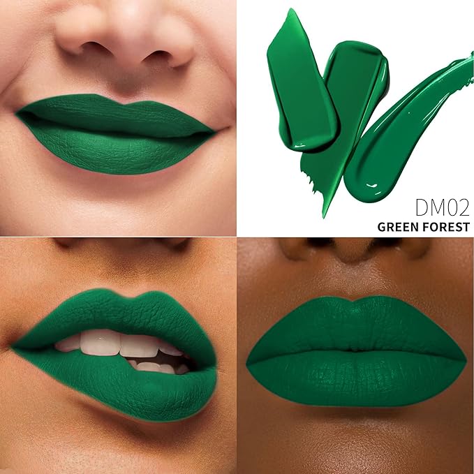 Depuplum Green Lipstick Matte for Women Superstay Long Lasting Lipsticks